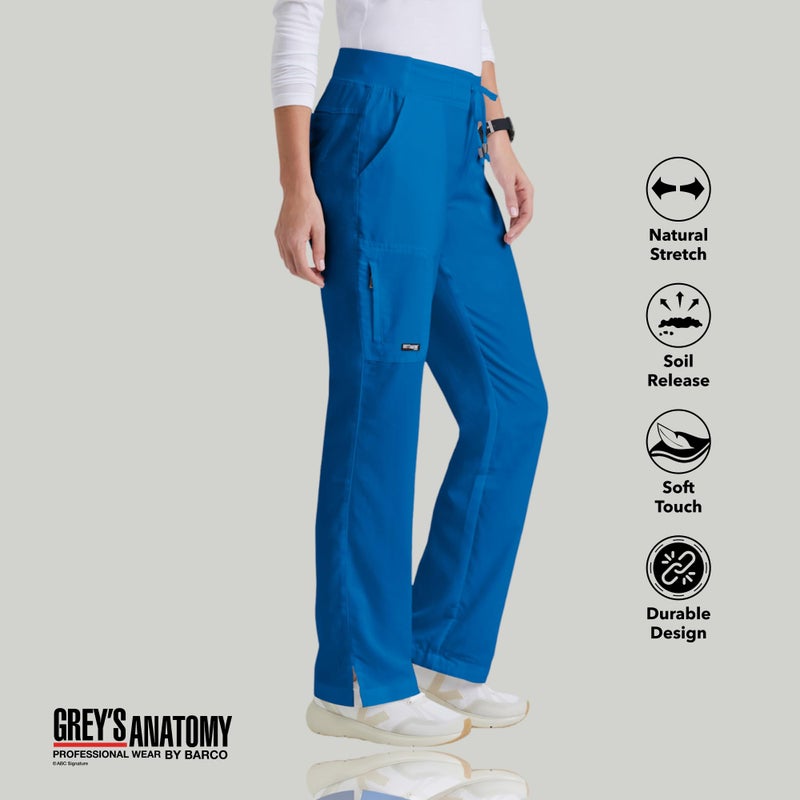 BARCO Grey s Anatomy Classic Mia Scrub Pant for Women New Royal, 6-Pocket Low-Rise Straight Leg Bottoms with Natural Stretch, Soil Release Fabric, and Super-Soft Finish Large, Regular Fit - Image 3